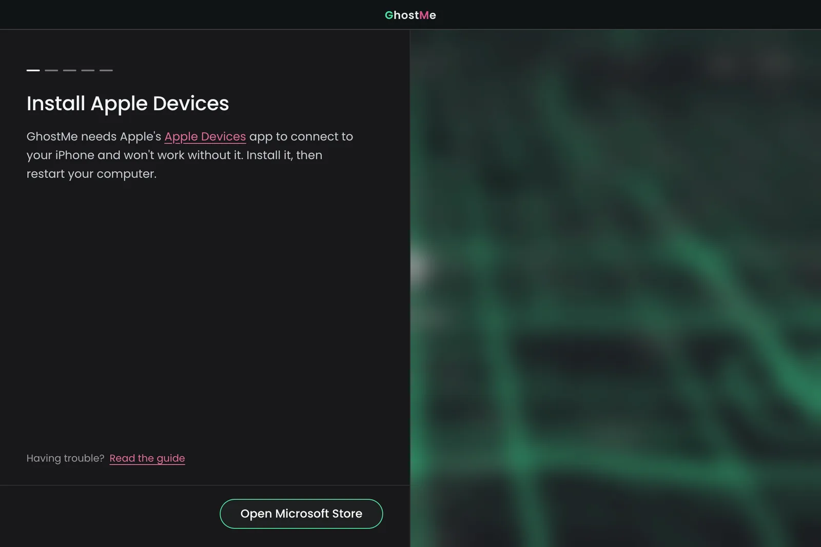 Install Apple Devices screen