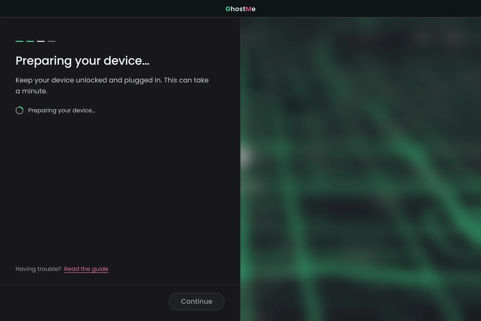 Preparing your device screen